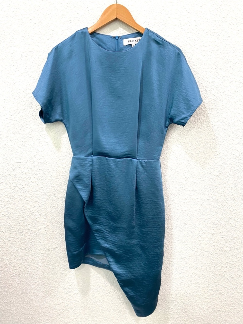 Elliatt Mini Dress Asymmetrical Teal Black Tie Wedding Cocktail Elegant Size XS - Picture 3 of 11